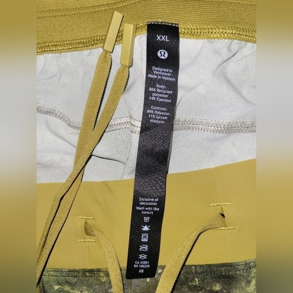 Lululemon T.H.E. Linerless Short 9" High Dive Auric Gold Multi Size XXL - Picture 10 of 11